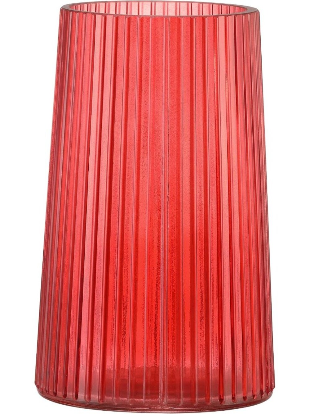 8 Inches Modern Red Glass For Vase Flower Bouquet Living Room Bedroom Home Deco